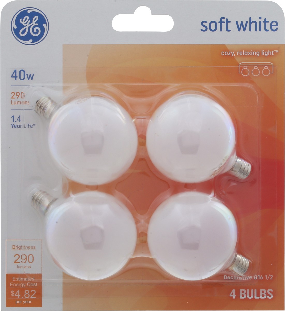 slide 6 of 9, GE Soft White 40 Watts Light Bulbs 4 ea, 4 ct