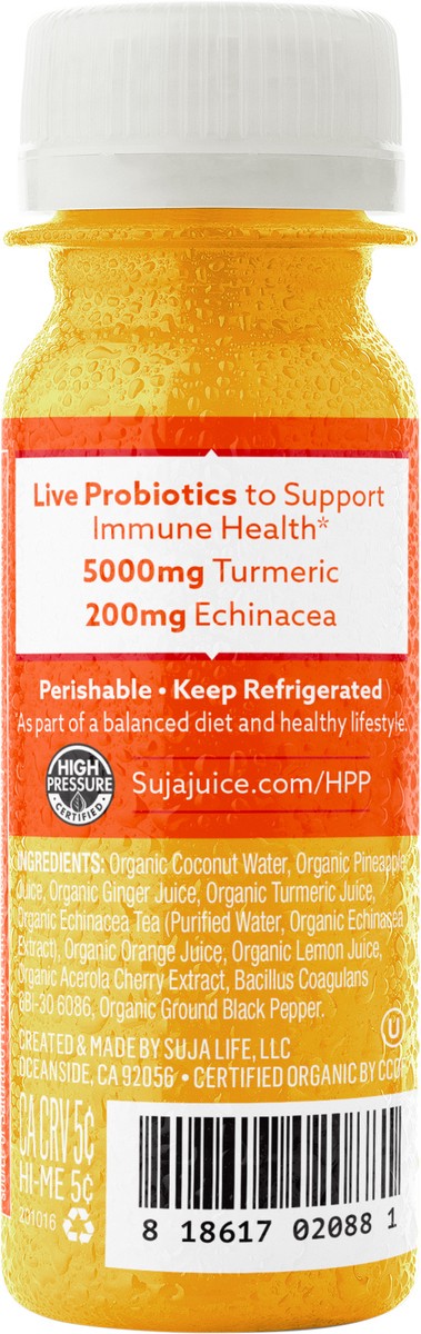 slide 7 of 8, Suja Organic Immunity Defense Shot Turmeric & Probiotics, 2 oz., 2 fl oz