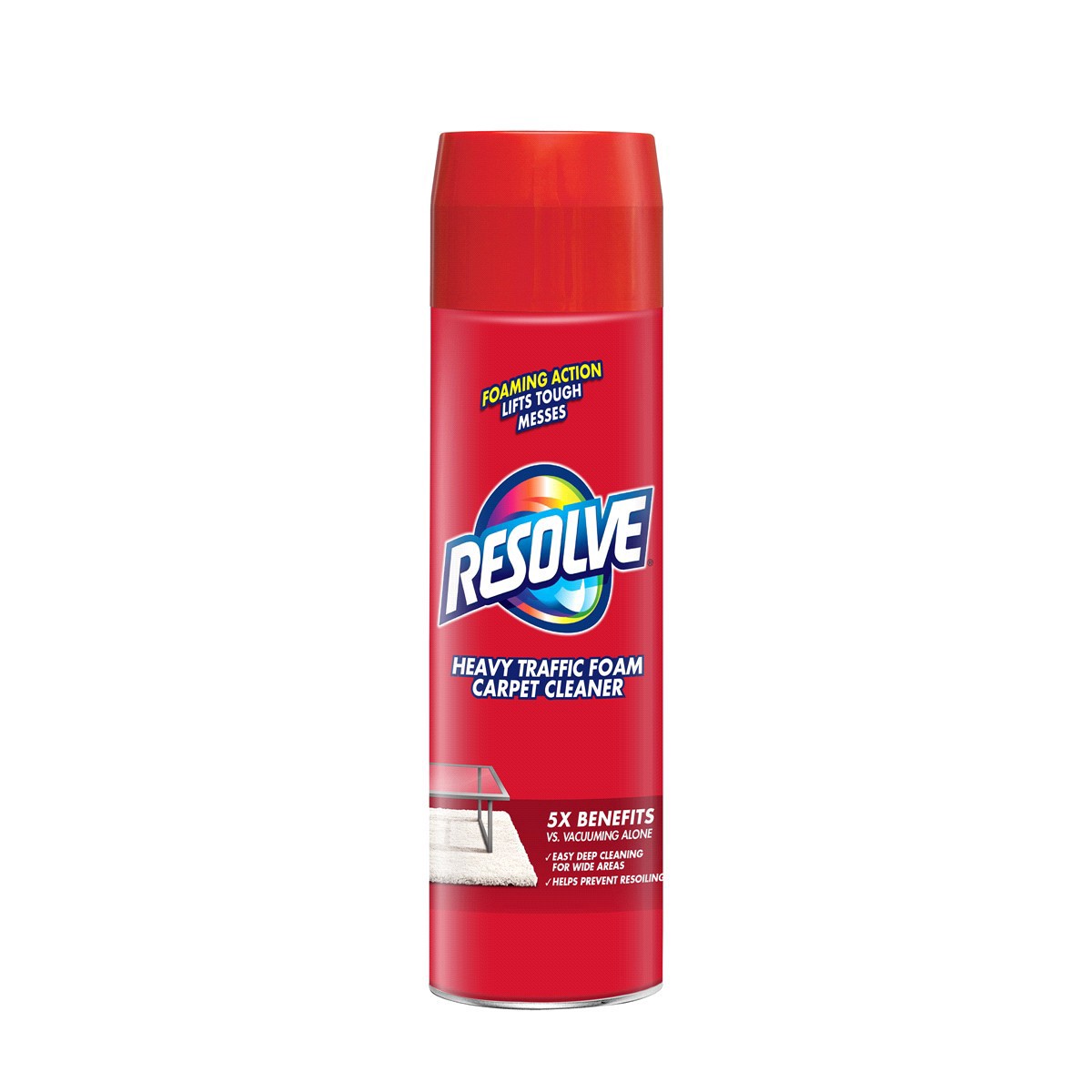 slide 1 of 9, Resolve High Traffic Carpet Foam, 22oz Can, Cleans Freshens Softens & Removes Stains, 22 oz