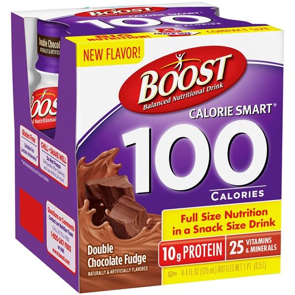 slide 1 of 1, Boost Calorie Smart 100-Calorie Nutritional Drink - Double Chocolate Fudge - 4 ct; 4 oz, 4 ct; 4 oz