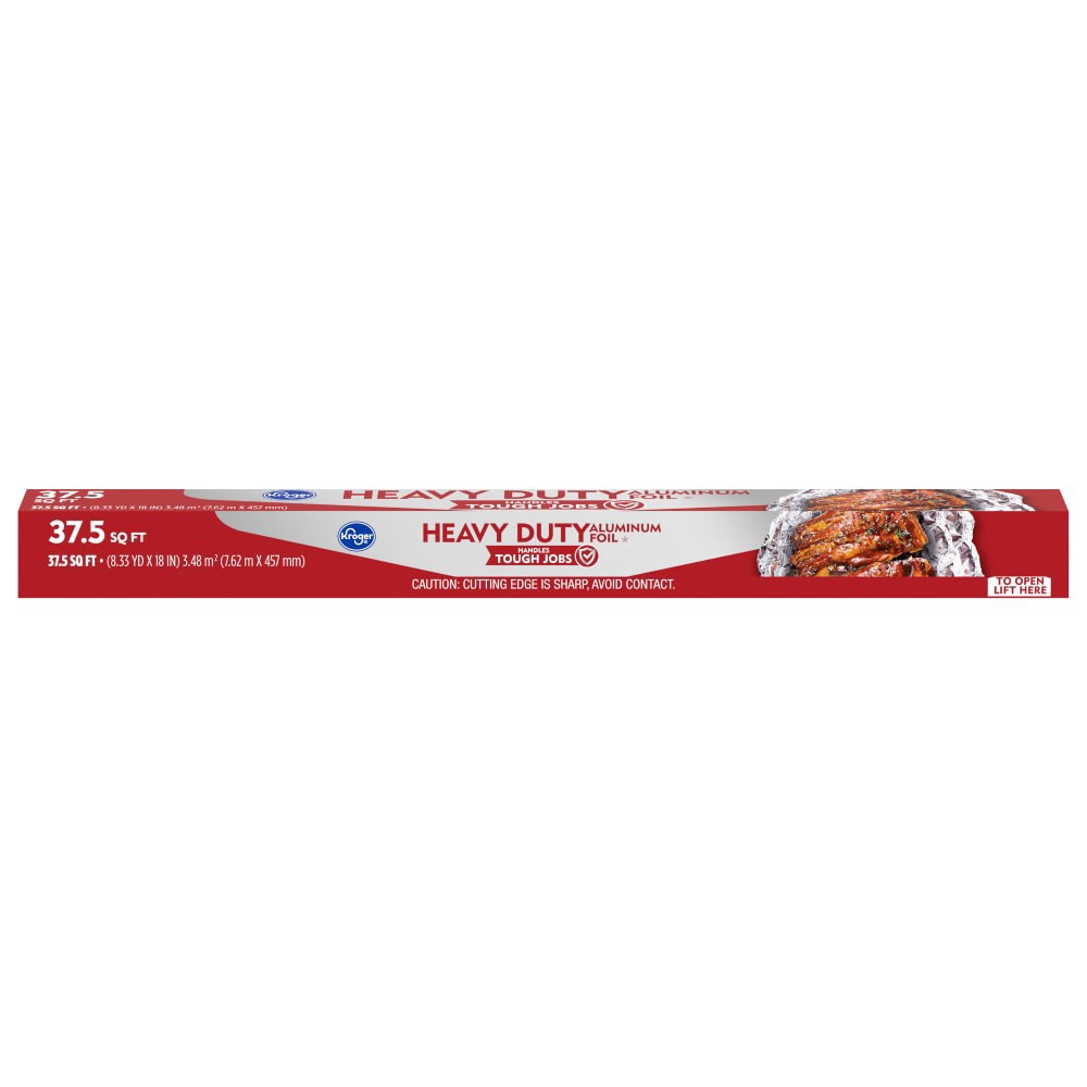 slide 1 of 3, Kroger Heavy Duty Aluminum Foil, 37.5 sq ft