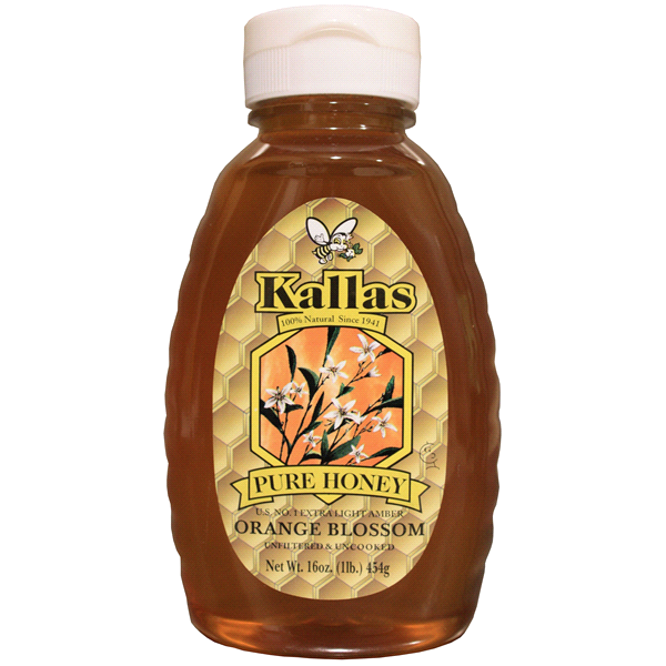 slide 1 of 1, Kallas Honey Pure Orange Blossom, 16 oz