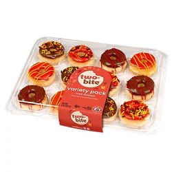 Two-bite Fall Assorted Mini Donut 12 Count, 8 Ounces - 8 OZ