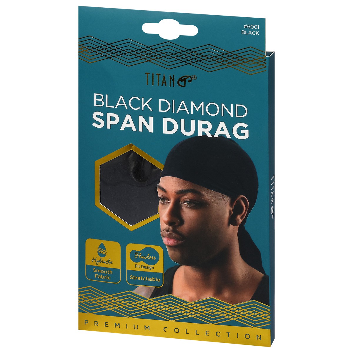 slide 9 of 11, Titan Premium Collection Black Black Diamond Span Durag 1 ea, 1 ct