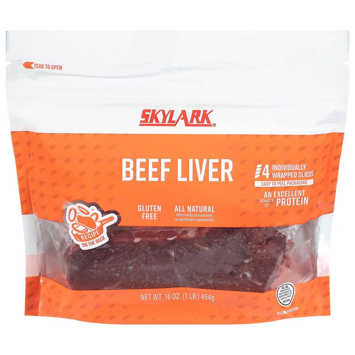 slide 1 of 14, Skylark Beef Liver, 4 ct