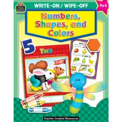 Teacher Created Materials Write-On/Wipe-Off Book, Numbers, Shapes and Colors, Preschool