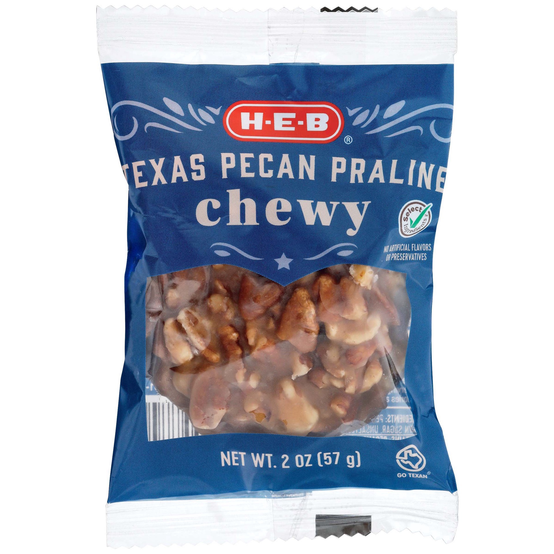 slide 1 of 1, H-E-B Chewy Pecan Candy, 2 oz