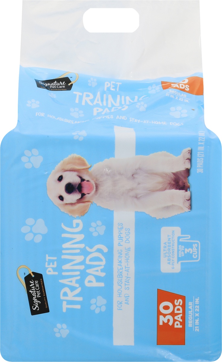 slide 4 of 9, Signature Pet Care 6-Ply Ultra Absorbent Regular Pet Training Pads 30 ea, 