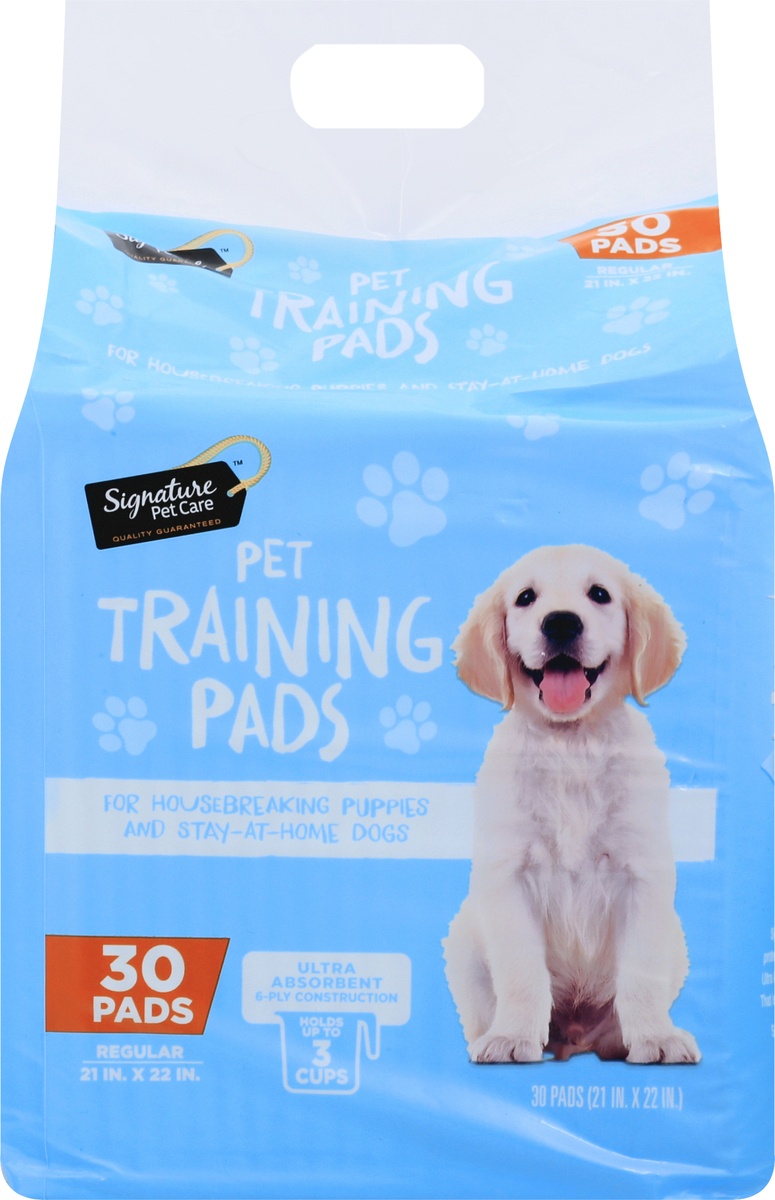 slide 6 of 9, Signature Pet Care 6-Ply Ultra Absorbent Regular Pet Training Pads 30 ea, 