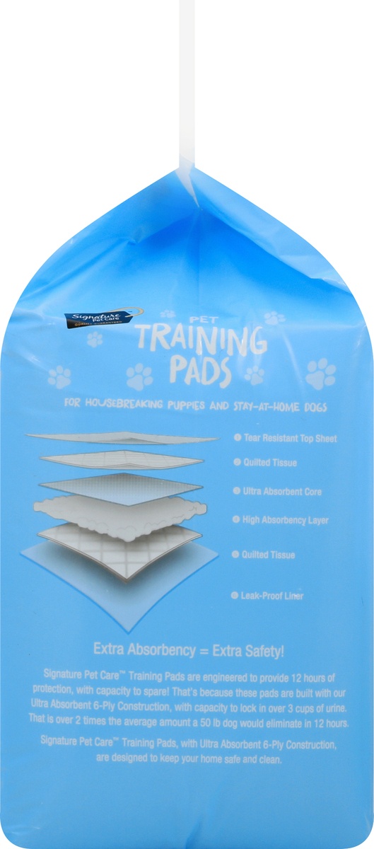 slide 8 of 9, Signature Pet Care 6-Ply Ultra Absorbent Regular Pet Training Pads 30 ea, 