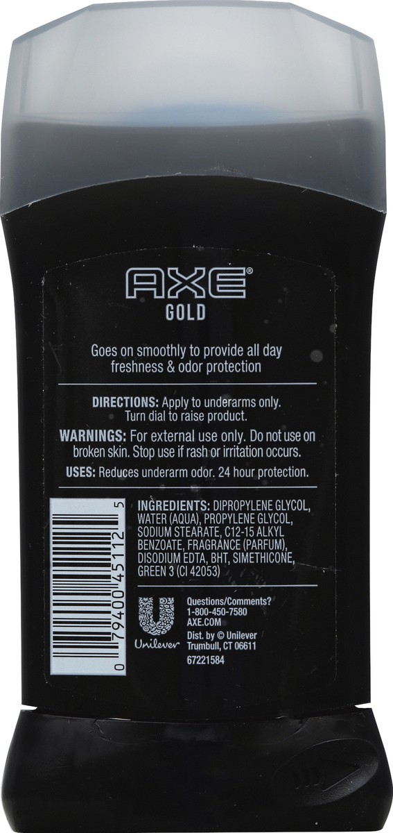 slide 4 of 6, AXE Glold Wood + Dark Vanilla Antiperspirant Deodorant Stick, 3 oz