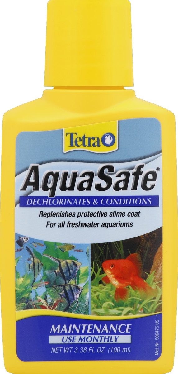 slide 2 of 2, Tetra Aqua Safe Water Conditioner For All Fresh & Salt Water Aquariums, 3.38 fl oz