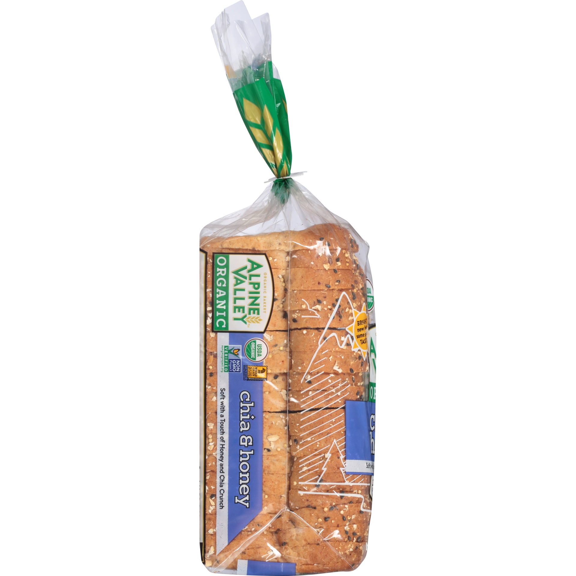 slide 5 of 8, Alpine Valley Organic Chia & Honey Bread, 18 oz