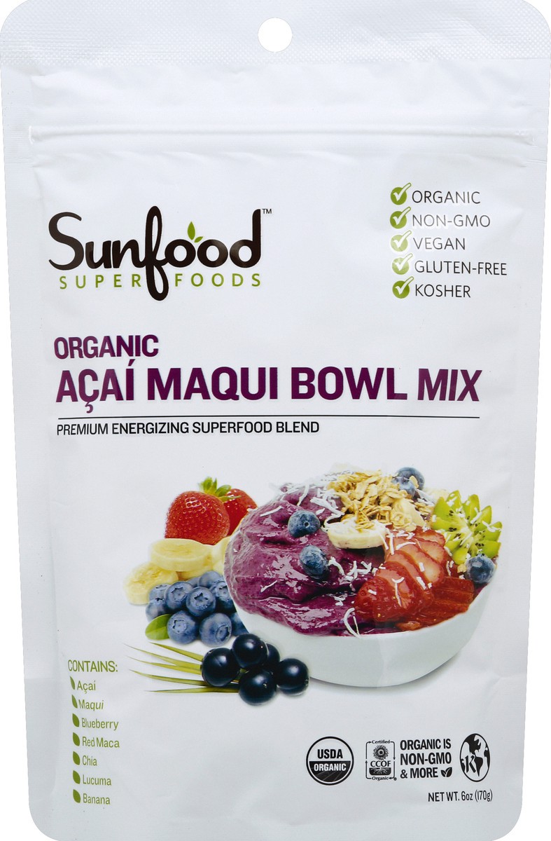 slide 1 of 3, SunFood Superfoods Acai Maqui Bowl Mix 6 oz, 6 oz