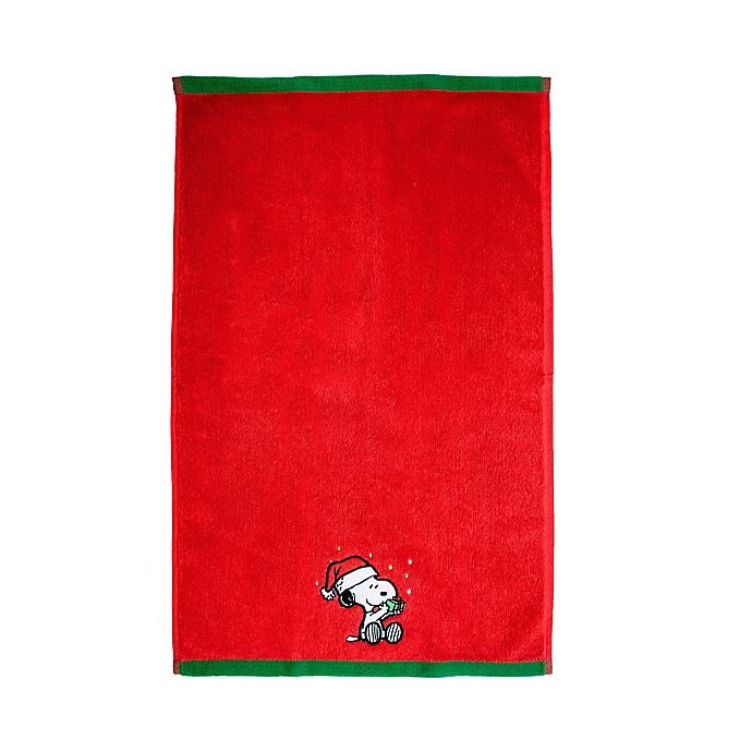 slide 1 of 1, Peanuts Be Merry Hand Towel - Red, 1 ct