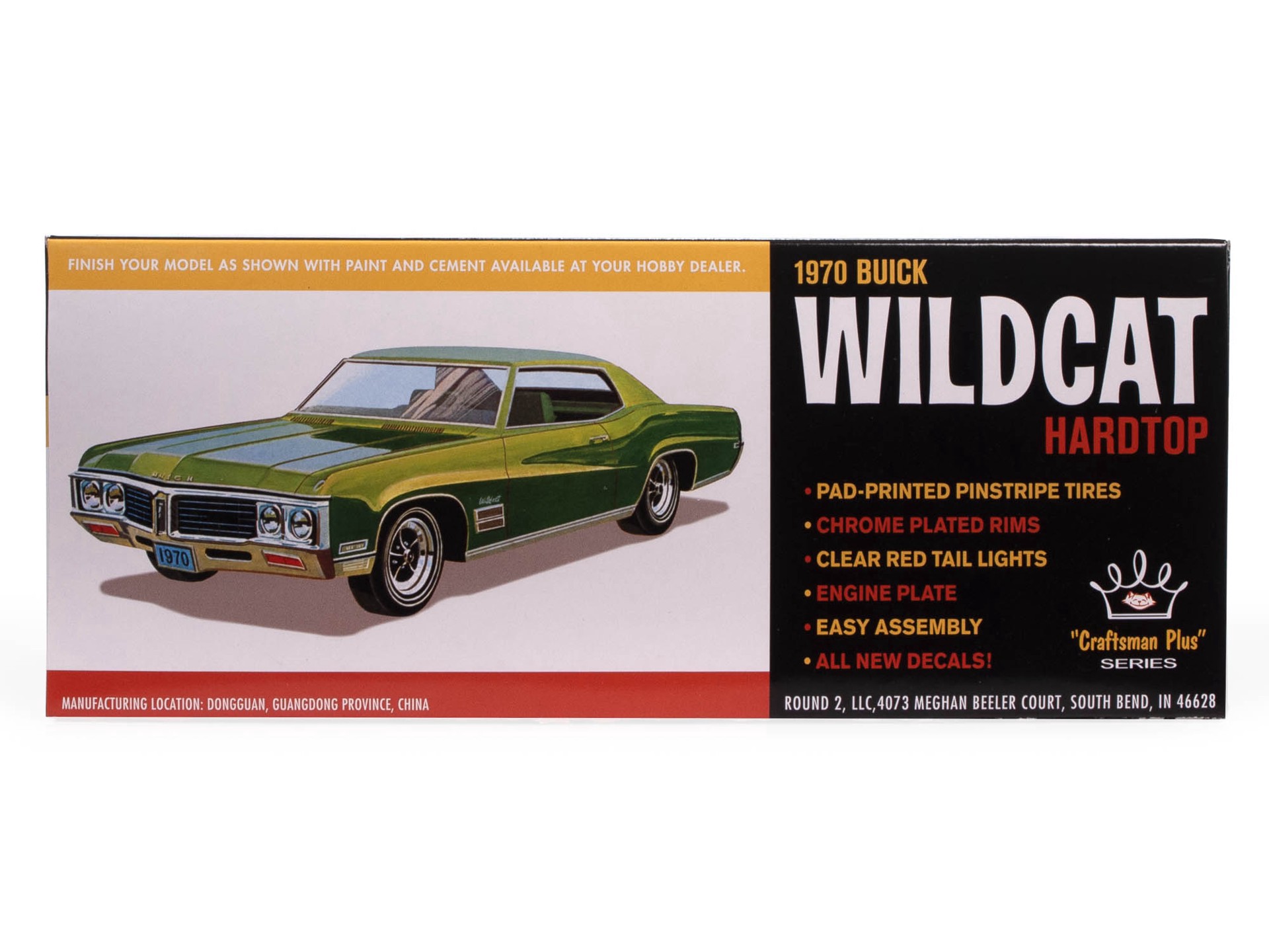 slide 3 of 4, Amt 1970 Buick Wildcat Hardtop 1:25 Scale Model Kit, built size: 9 in