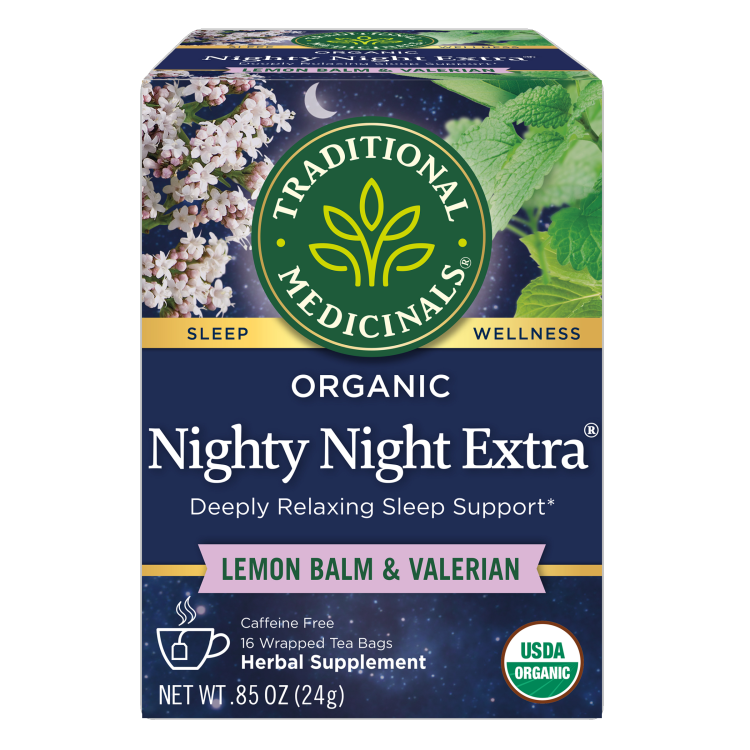 slide 1 of 4, Traditional Medicinals Nighty Night Extra, 16 ct