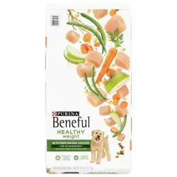 Purina Beneful Healthy Weight With Farm-Raised Chicken Natural Dog Food Dry Formula With Added Vitamins, Minerals and Nutrients