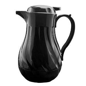 slide 1 of 1, Swirl Carafe/Teapot Black Insul Push-Btn, 20 oz