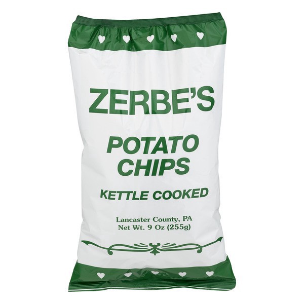slide 1 of 1, Zerbe Potato Chips, 9 oz