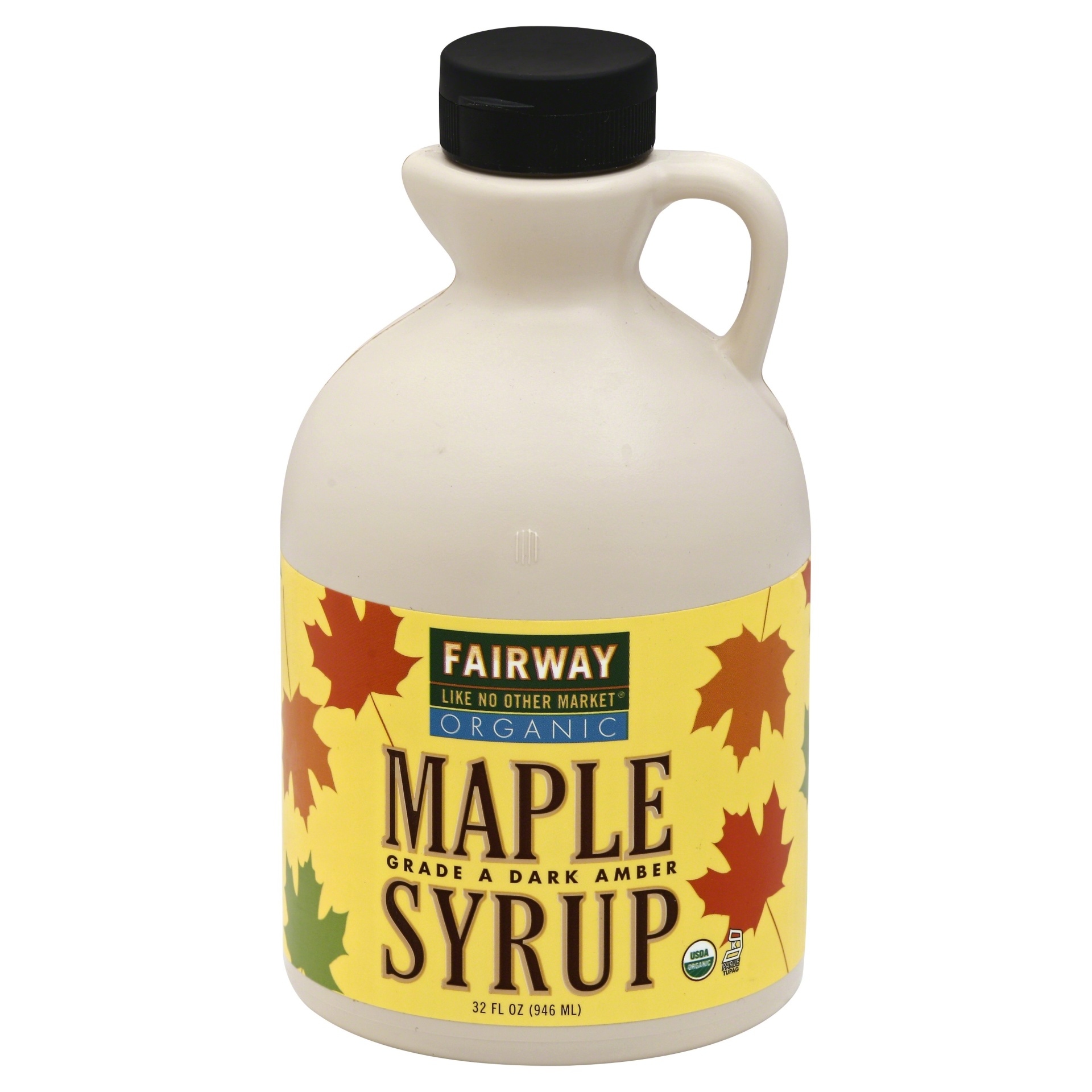slide 1 of 1, Fairway Organic Grade A Dark Amber Maple Syrup, 32 fl oz