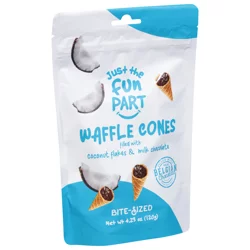 Just the Fun Part Bite-Sized Coconut Flakes & Milk Chocolate Waffle Cones Bite-Sized 4.23 oz