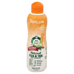 TropiClean Maximum Strength Flea & Tick Dog Shampoo 20 oz