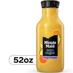 Minute Maid Zero Sugar Orange Pineapple Juice Drink Bottle, 52 fl oz