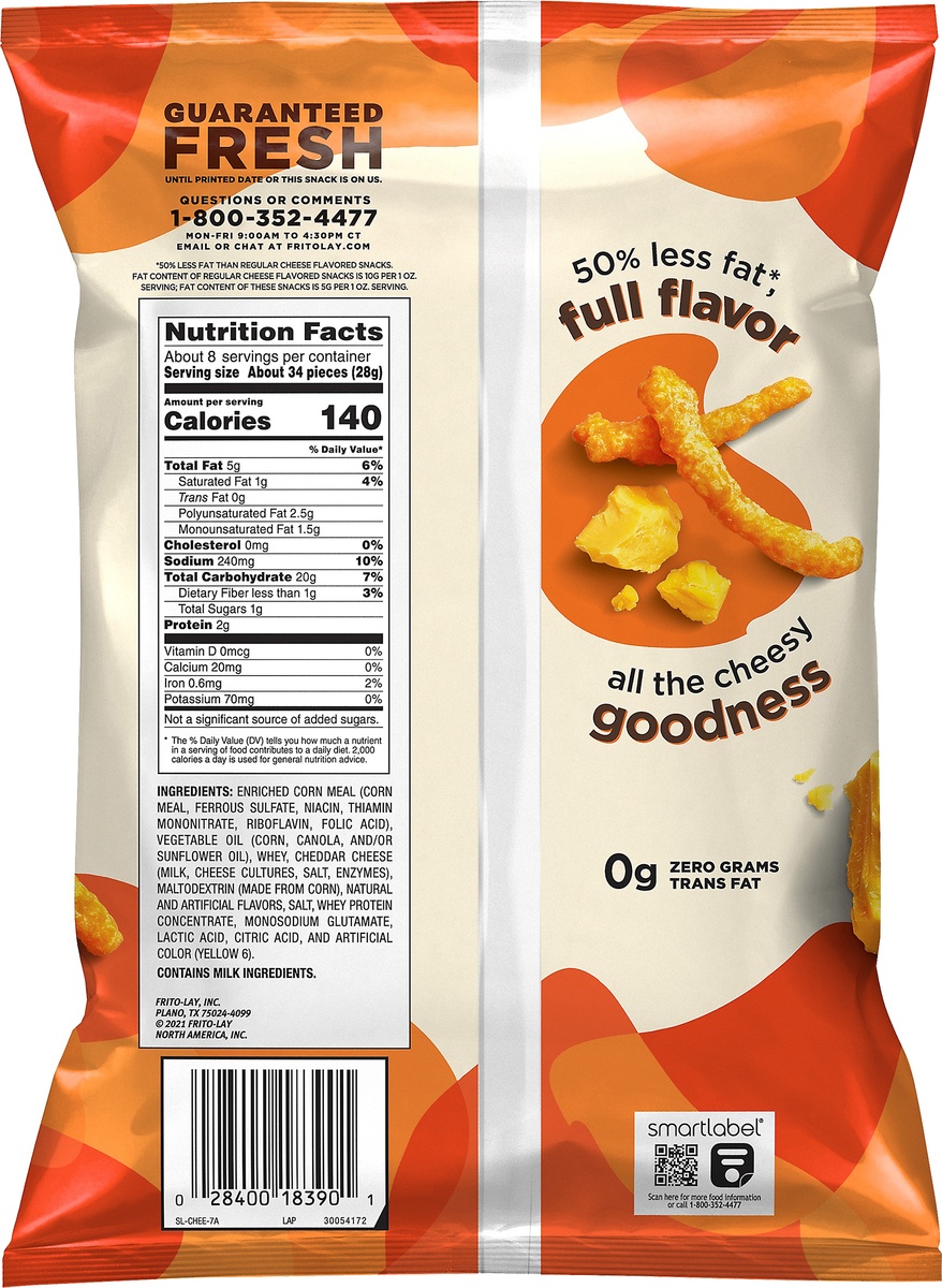 slide 5 of 5, Frito-Lay Cheese Flavored Snacks Crunchy Cheese Flavored Baked, 7.625 oz