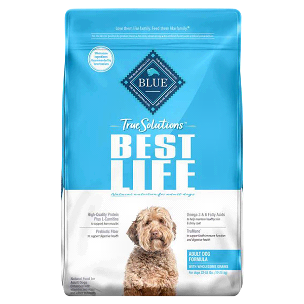 slide 1 of 5, Blue Buffalo Blue True Solutions Best Life Adult Dog Food, Chicken, 20 lb