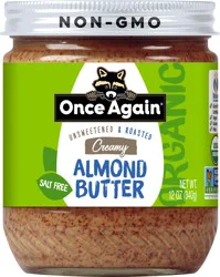 Once Again Unsweetened & Roasted Creamy Almond Butter 12 oz