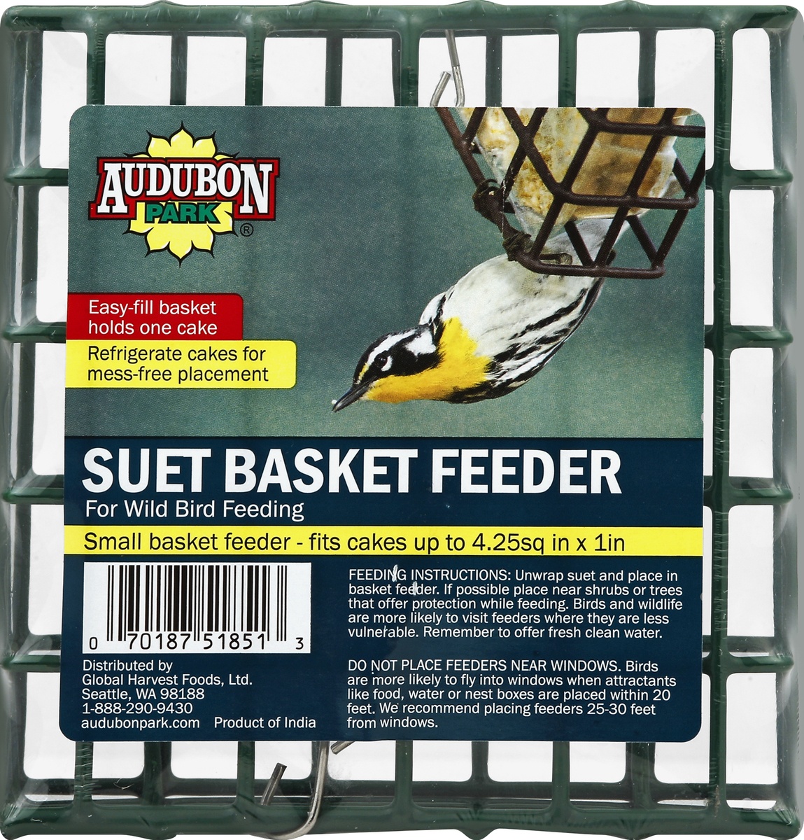 slide 2 of 4, Audubon Park Suet Basket Feeder Small 1 ea, 