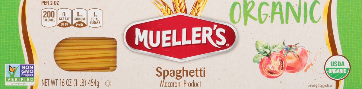 slide 6 of 12, Mueller's Organic Spaghetti 16 oz, 16 oz