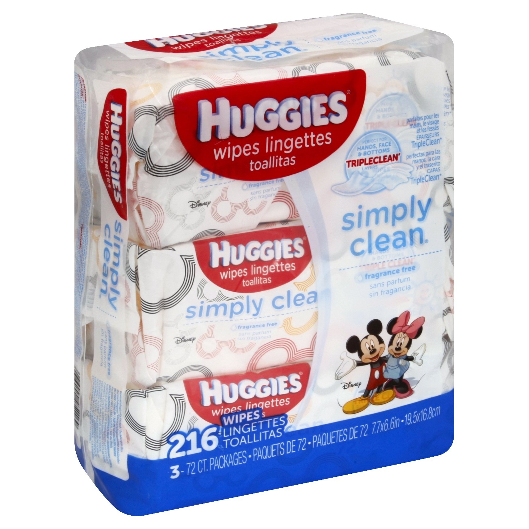 slide 1 of 1, Huggies Simply Clean Baby Wipes, 3 ct; 192 ct