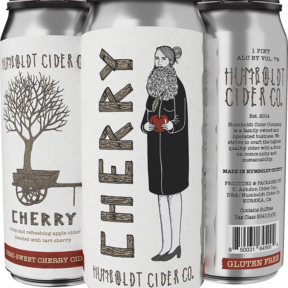 slide 1 of 1, Humboldt Cider Company Humboldt Cherry Cider, 4 ct; 16 oz