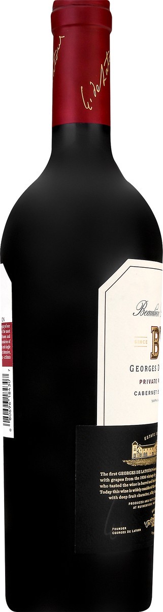 slide 6 of 8, Beaulieu Cabernet Sauvignon, Georges de Latour, Napa Valley, 750 ml