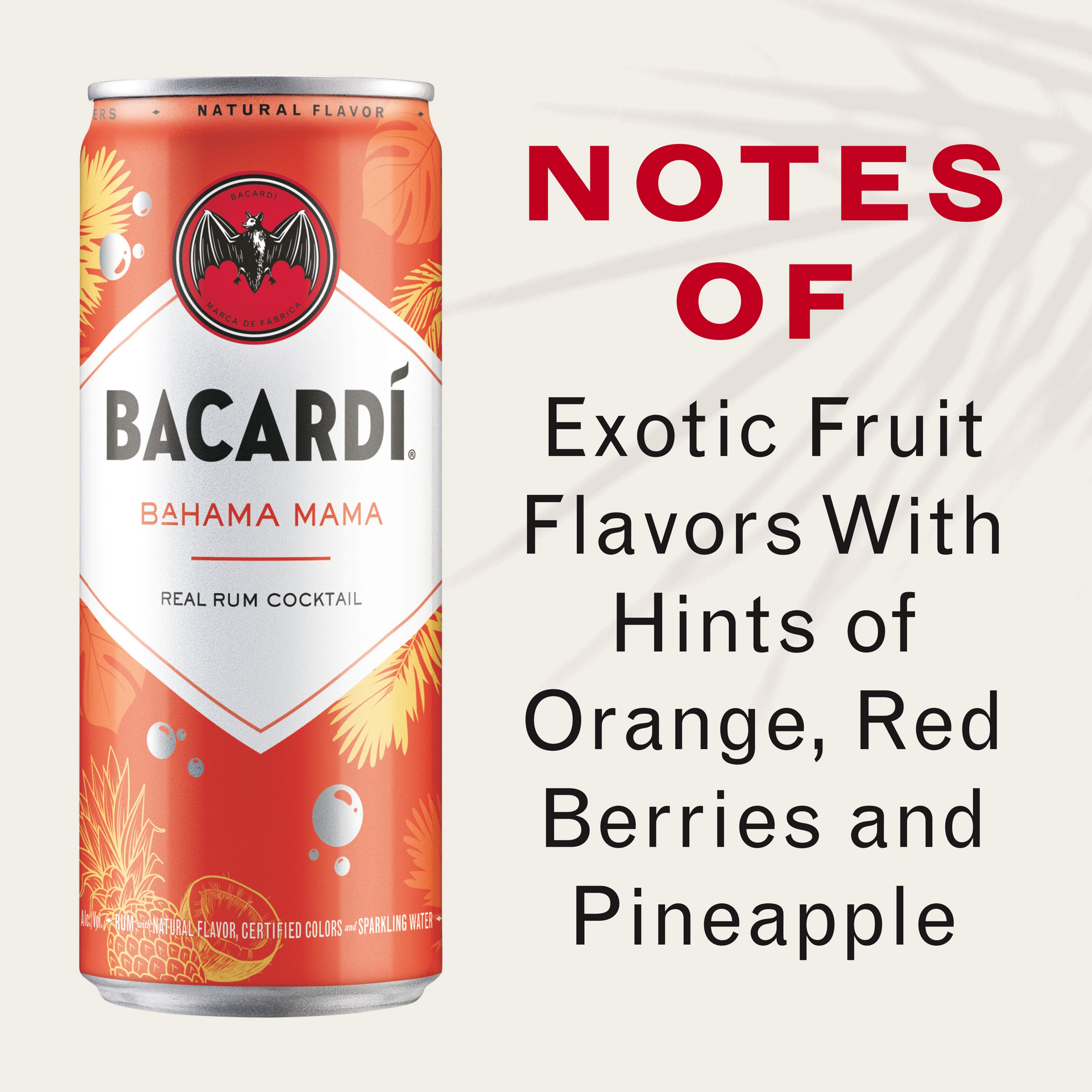 slide 4 of 5, Bacardí Bacardi Bahama Mama Ready To Drink Real Rum Cocktail, Gluten Free 5.9% 35.5Cl/355Ml, 355 ml