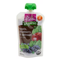 True Goodness Organic Apple Blueberry Spinach Baby Food Pouch