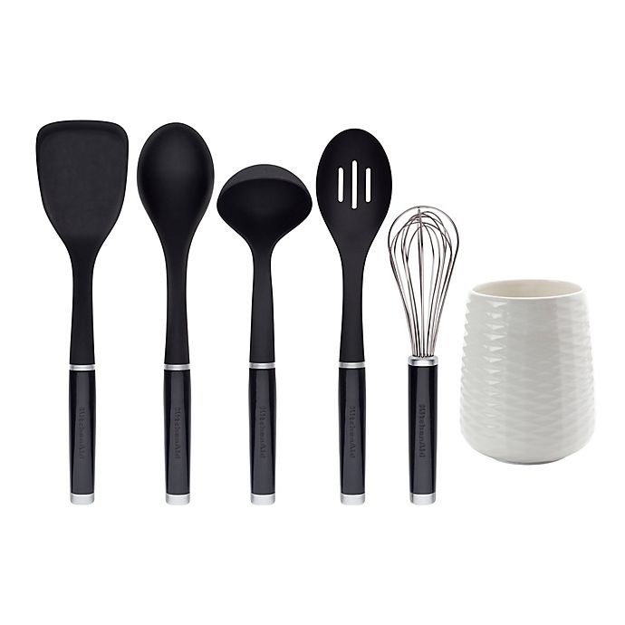 slide 2 of 4, KitchenAid Kitchen Tool and Gadget Set - Black, 6 ct