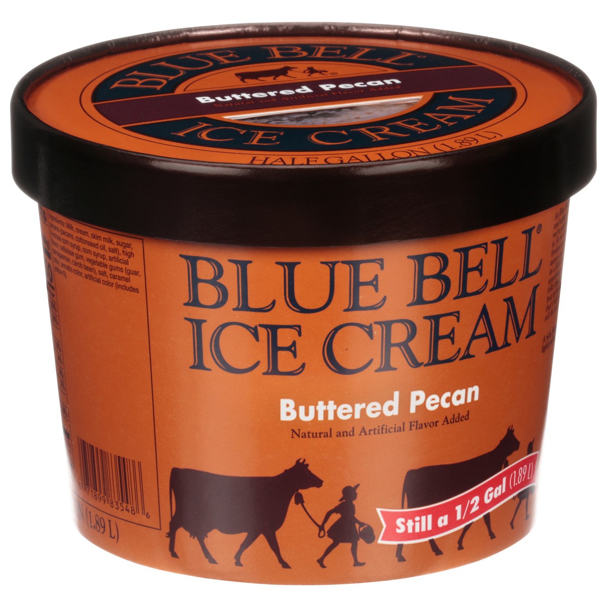 slide 5 of 9, Blue Bell Brown Rim Ice Cream, 1/2 gal