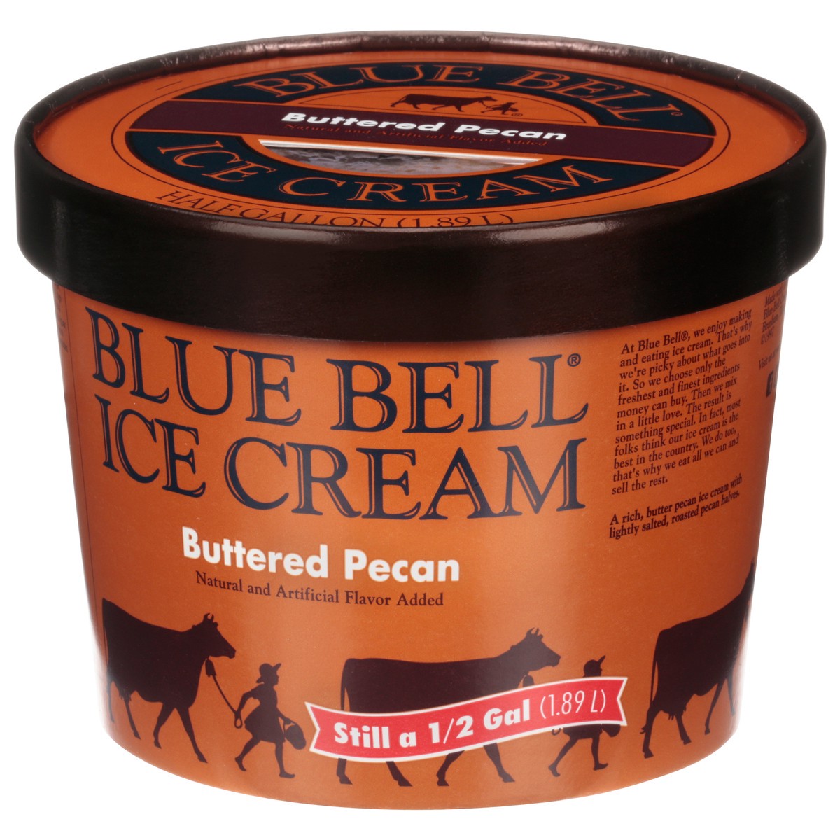 slide 2 of 9, Blue Bell Brown Rim Ice Cream, 1/2 gal