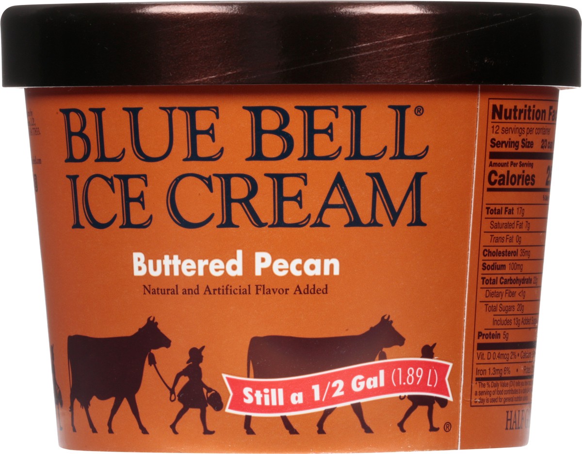 slide 6 of 9, Blue Bell Brown Rim Ice Cream, 1/2 gal