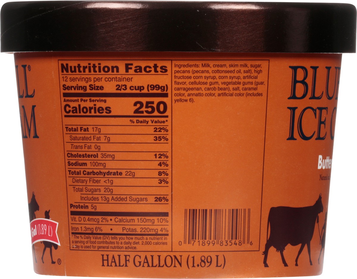 slide 4 of 9, Blue Bell Brown Rim Ice Cream, 1/2 gal