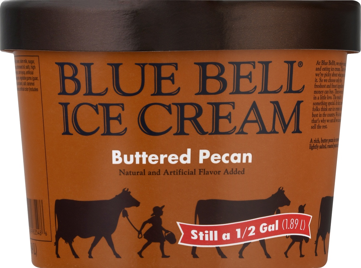 slide 8 of 9, Blue Bell Brown Rim Ice Cream, 1/2 gal