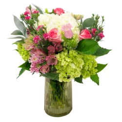Bloom Haus Large Floral Arrangement - Green / White / Pink
