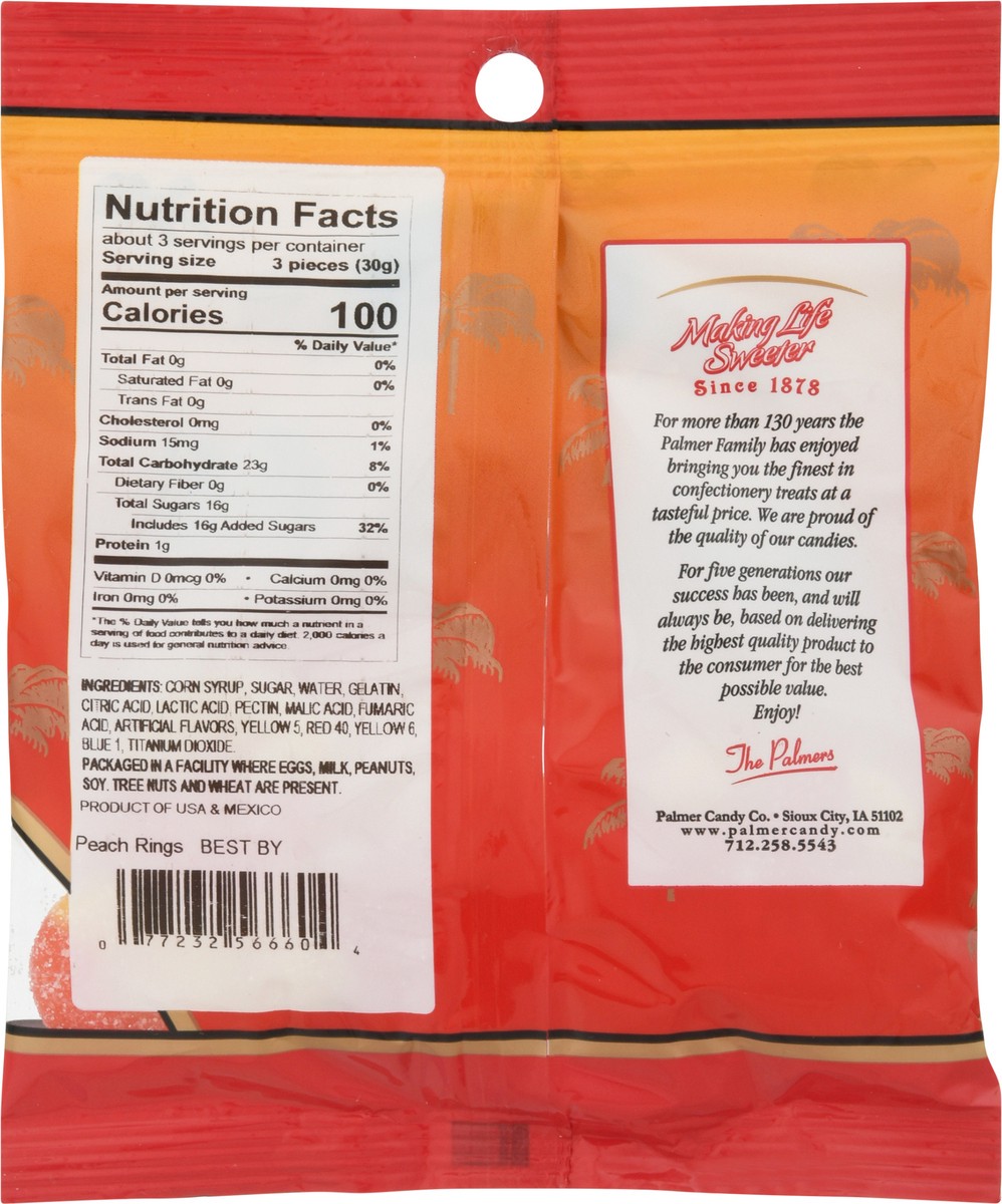 slide 6 of 11, Palmer's Selects Peach Rings Candies 3.25 oz, 3.25 oz