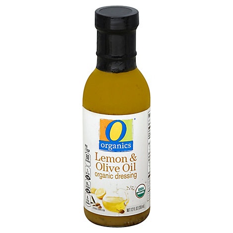 slide 1 of 1, O Organics Organic Dressing Lemon & Olive Oil, 12 fl oz