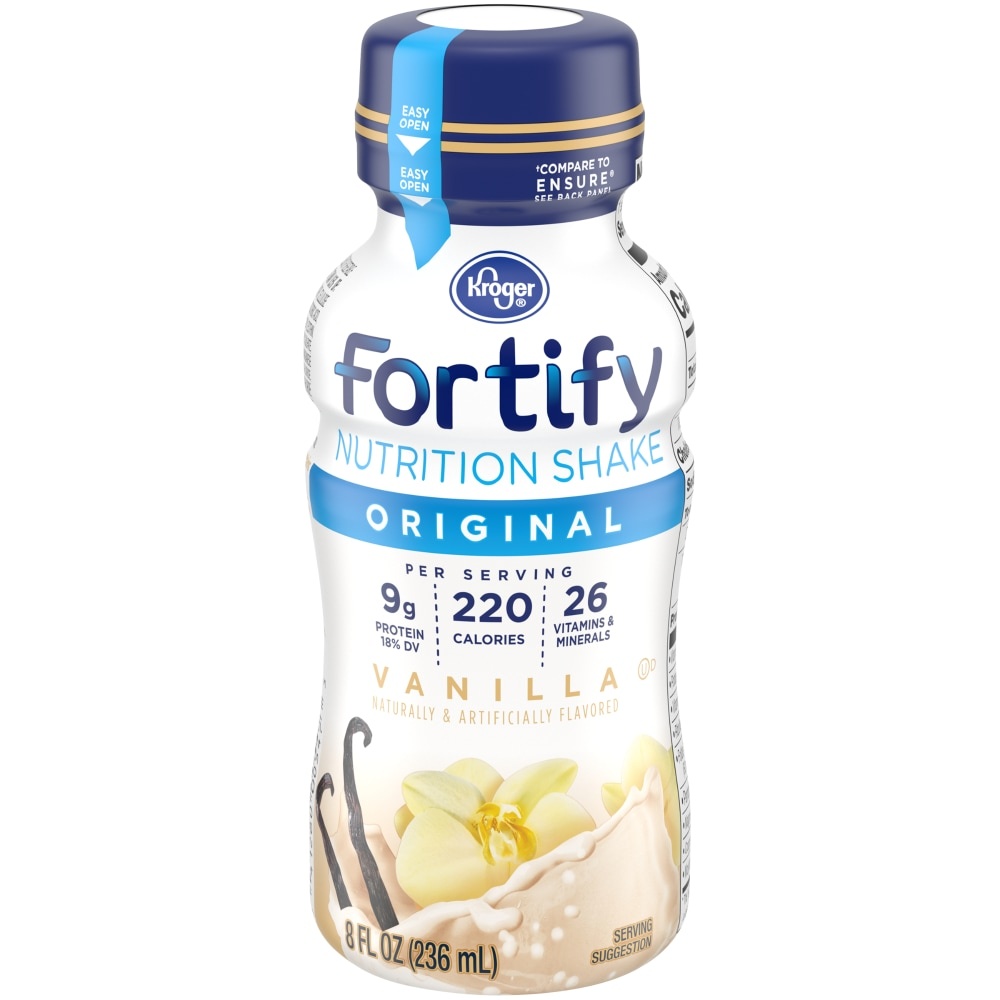 slide 1 of 1, Kroger Fortify Original Vanilla Nutrition Shake, 8 fl oz