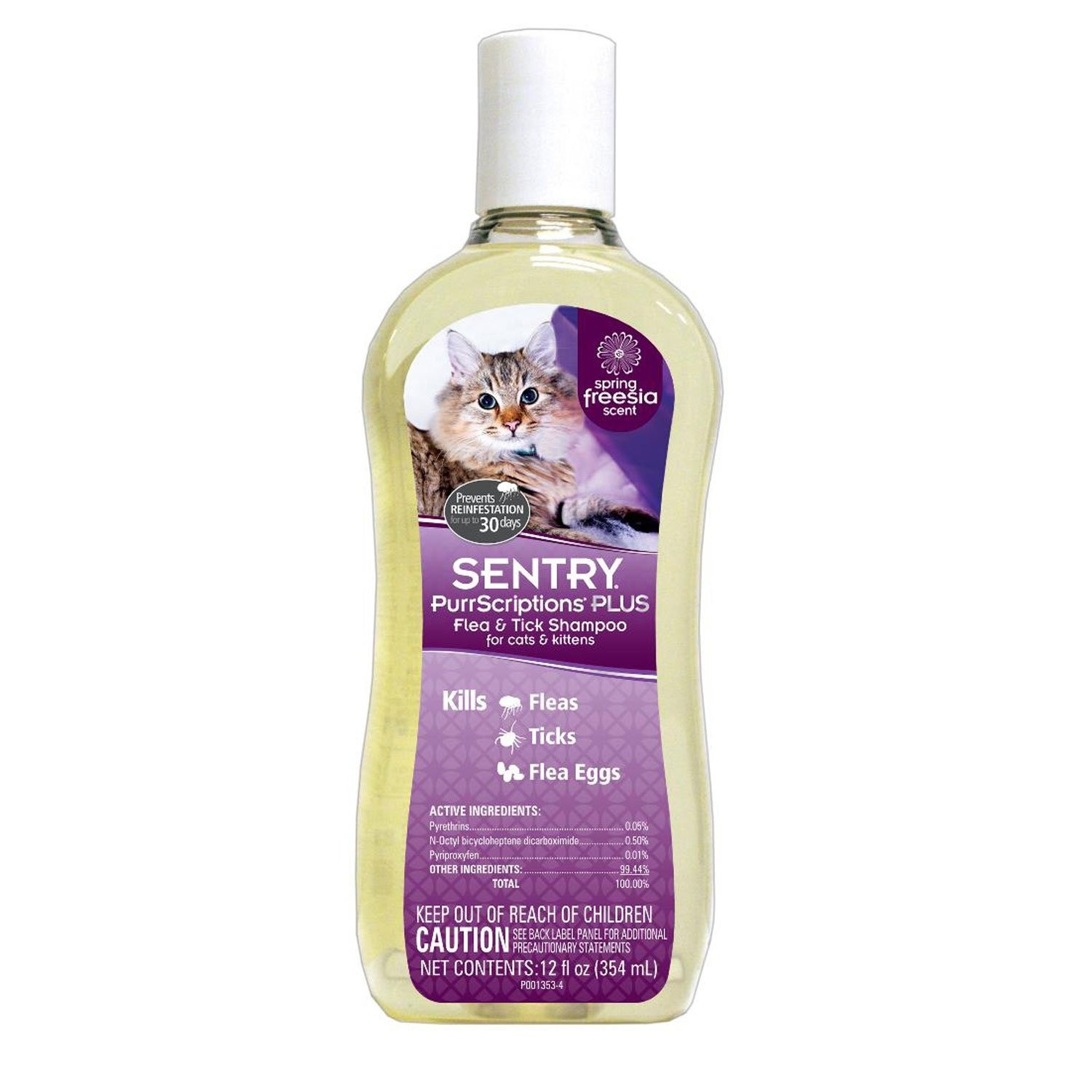 slide 1 of 1, Sentry Purrscriptions Plus F&T Shampoo Cat 12OZ, 12 fl oz