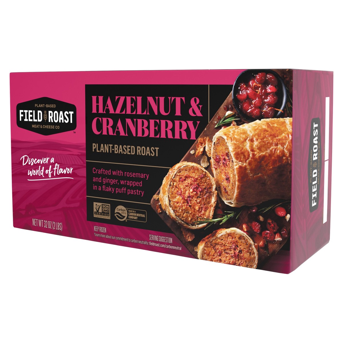 slide 4 of 5, Field Roast Plant-Based Roast, Hazelnut & Cranberry, 2 lb